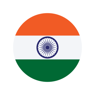 The Indian flag in circular shape