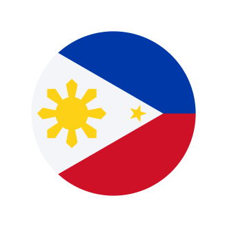 The Philippine flag in circular shape