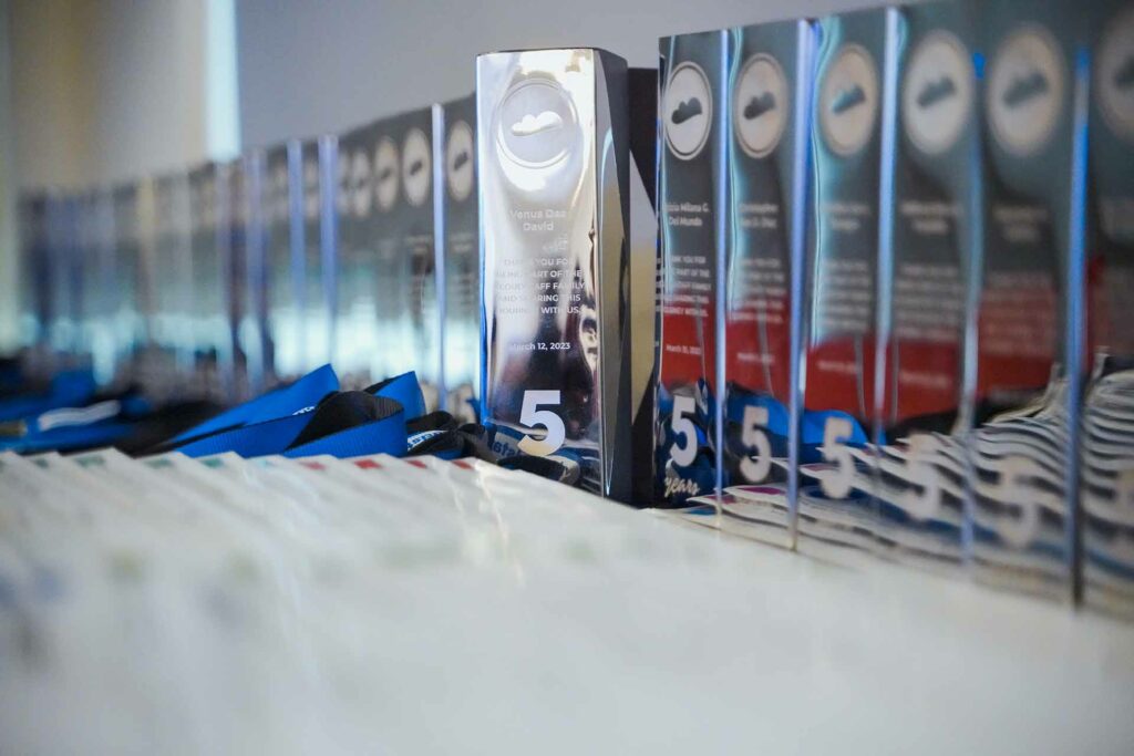 Cloudstaff Share Club trophies