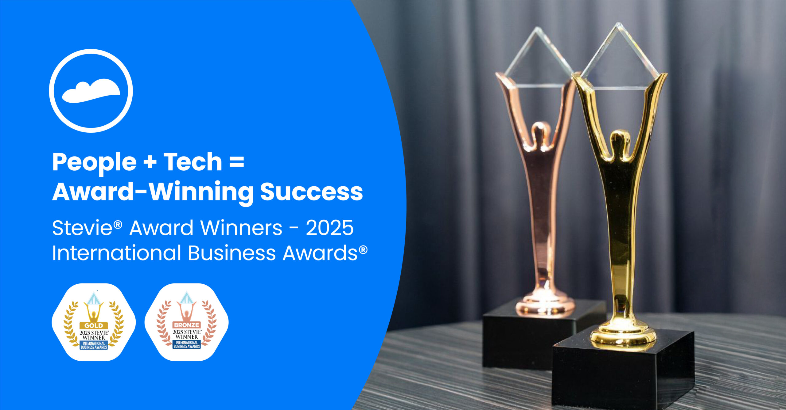 Cloudstaff Wins Gold and Bronze Stevie® Awards at 2025 IBA - Cloudstaff